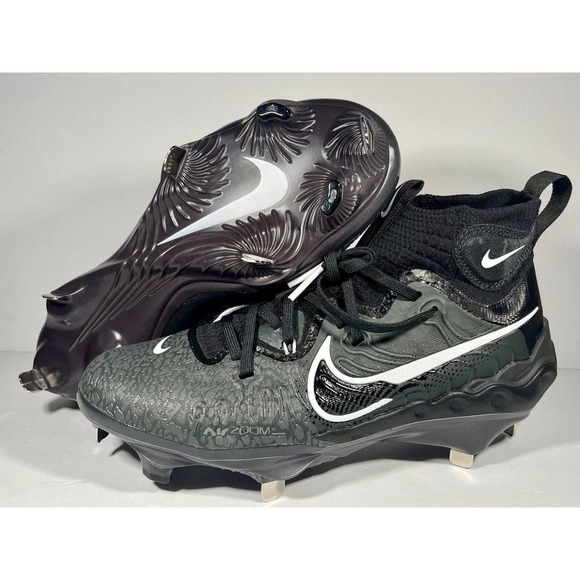 Nike Alpha Huarache NXT Black Metal Baseball Cleats DJ6517-010 Men’s size 7.5 - Picture 1 of 5